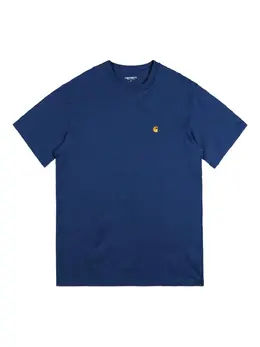 Carhartt WIP: Голубая футболка  Chase