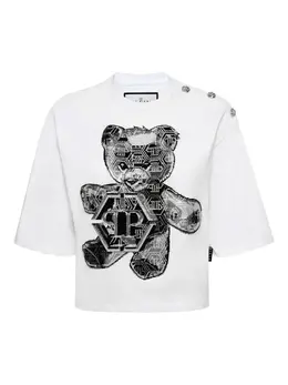 Philipp Plein: Белая футболка  Teddy