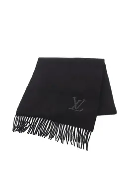 Louis Vuitton Pre-Owned: Чёрный шарф 