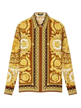 Versace: Рубашка  Barocco с принтом