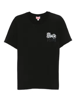 Kenzo: Хлопковая футболка  Tiger