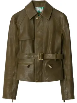 Burberry: Кожаная куртка 
