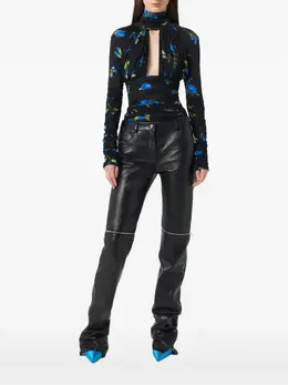 Blumarine: Боди с растительным принтом 
