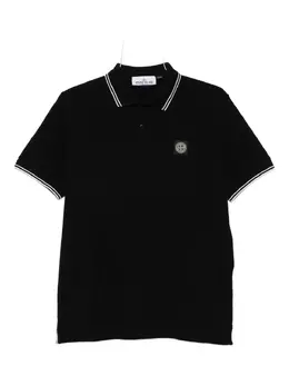 Stone Island: Чёрное поло  Compass