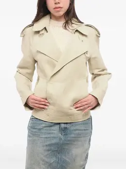 Burberry: Бежевая куртка 