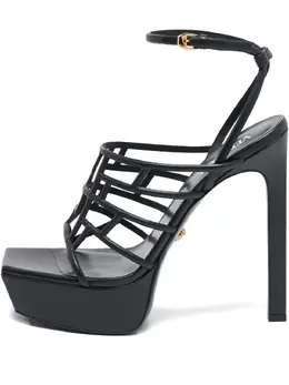 Versace Pre-Owned: Чёрные босоножки 