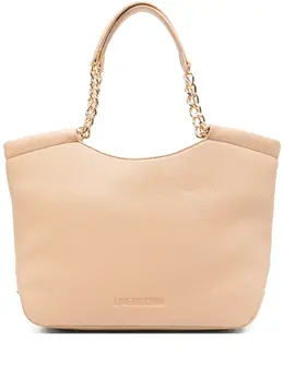 Love Moschino: Бежевая сумка-шоппер 
