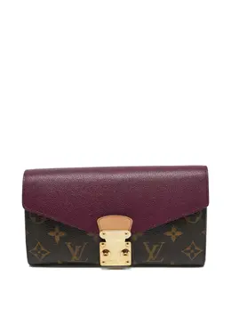 Louis Vuitton Pre-Owned: Бордовый кошелёк 
