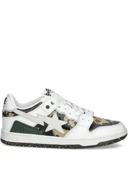 A BATHING APE®: Белые кроссовки 