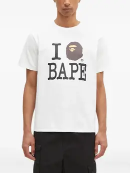 A BATHING APE®: Белая футболка 
