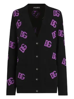 Dolce & Gabbana: Чёрный кардиган 
