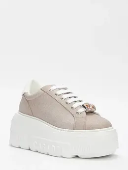 Casadei: Розовые кроссовки 