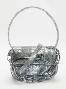 Diesel: Серебристая сумка 