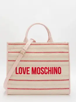 Love Moschino: Бежевая сумка 