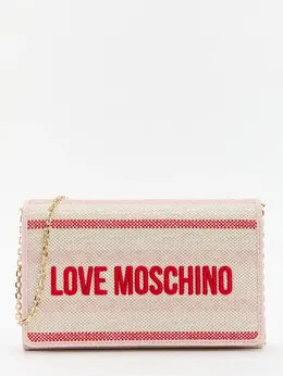 Love Moschino: Бежевая сумка 