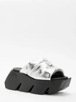 United Nude: Серебристые шлёпанцы 