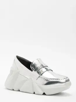 United Nude: Серебристые лоферы 