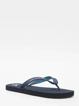Calvin Klein Jeans: Синие шлёпанцы 