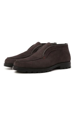 Santoni: Тёмные ботинки 