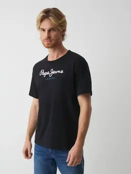 Pepe Jeans: Чёрная футболка 