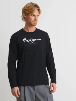 Pepe Jeans: Чёрная футболка 