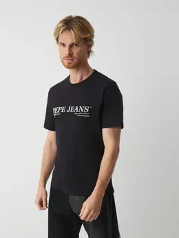 Pepe Jeans: Чёрная футболка 