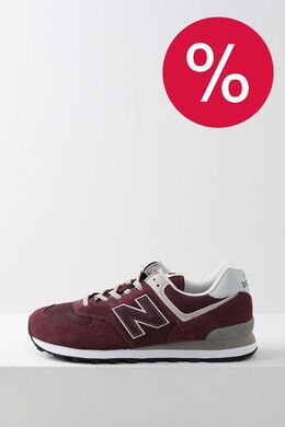 NEW BALANCE: Бордовые кроссовки  574
