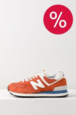 NEW BALANCE: Оранжевые кроссовки  574
