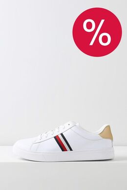 Tommy Hilfiger: Белые кеды 
