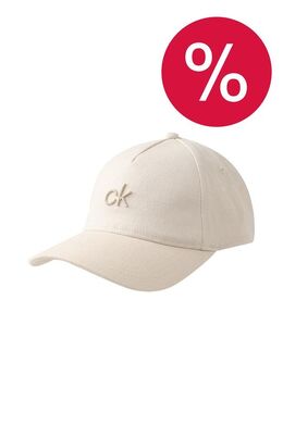 Calvin Klein: Бежевая кепка 