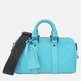 Louis Vuitton: Голубая сумка  Keepall