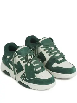 Off-White: Зелёные кроссовки  Out of Office