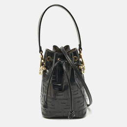 Fendi: Чёрная сумка  Mon Tresor