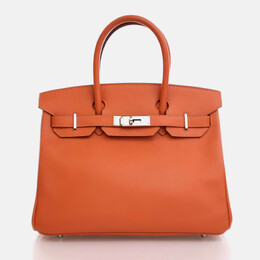 Hermes: Оранжевая сумка  Birkin 30