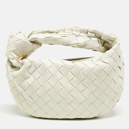 Bottega Veneta: Белая сумка  Intrecciato