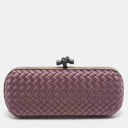 Bottega Veneta: Фиолетовый клатч  Intrecciato