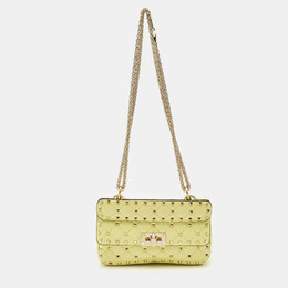 Valentino: Жёлтая сумка  Rockstud Spike