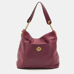 Tory Burch: Бордовая сумка  Hobo