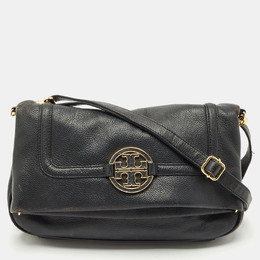Tory Burch: Чёрная сумка через плечо 