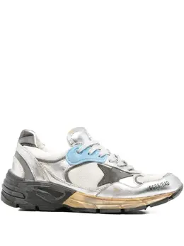 Golden Goose: Серебристые кроссовки  Dad-Star