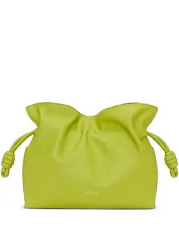 LOEWE: Зелёный клатч  Flamenco