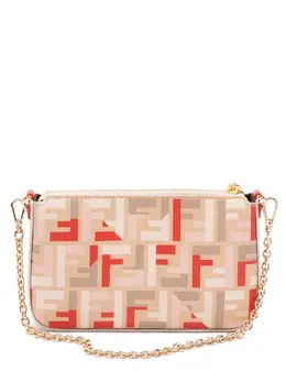 FENDI: Бежевая сумка  FF