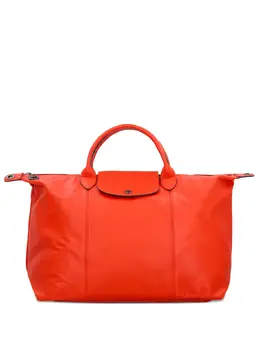 Longchamp: Красная сумка-шоппер  Le Pliage
