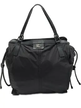 Burberry Pre-Owned: Чёрная сумка-шоппер 