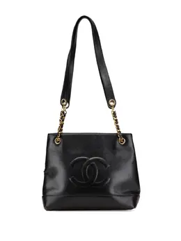 CHANEL Pre-Owned: Чёрная сумка-шоппер 