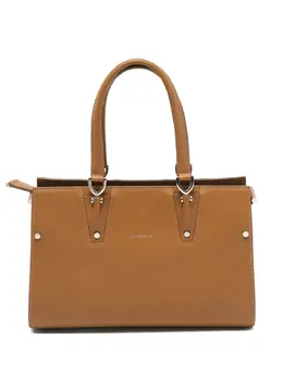 Longchamp: Коричневая сумка-шоппер 