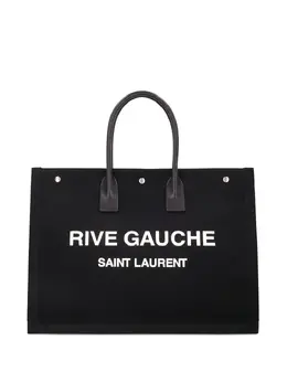 Saint Laurent: Чёрная сумка-шоппер  Rive Gauche