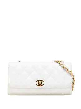 CHANEL Pre-Owned: Белый клатч 