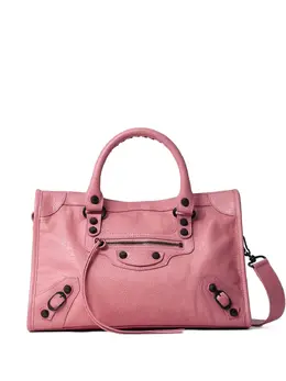 Balenciaga: Розовая сумка-шоппер 