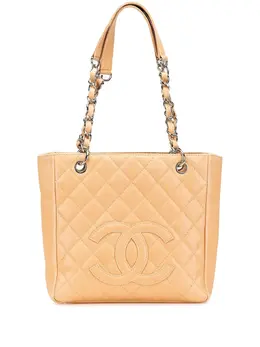 CHANEL Pre-Owned: Коричневая сумка-шоппер 